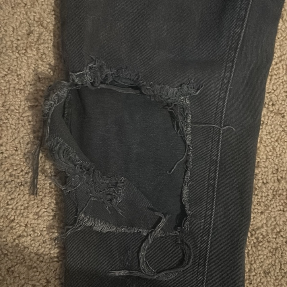 One Teaspoon One Awesome Baggies destroyed faded black denim jeans - Picture 5 of 8